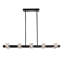 Lustre rectangulaire noir mat à 10 lumières pour salle à manger, luminaire linéaire moderne de style campagnard