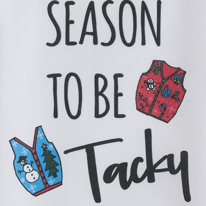  Ensemble de 2 torchons Tis The Season To Be Tacky, Tis The Season To Be Tacky