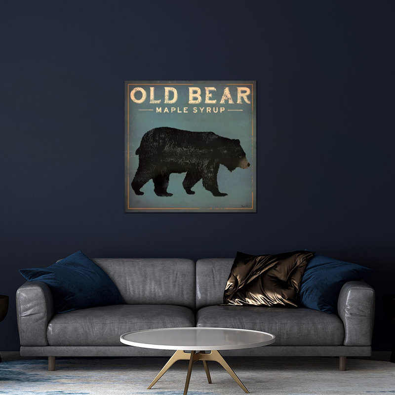 «Old Bear», reproduction de sirop d'érable sur verre acrylique, H 36 po x l 36 po x P 0,25 po