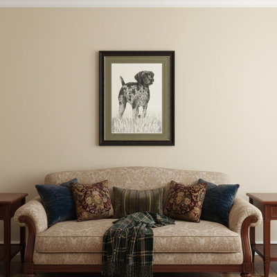 «Canine Gaze», impression murale encadrée brune