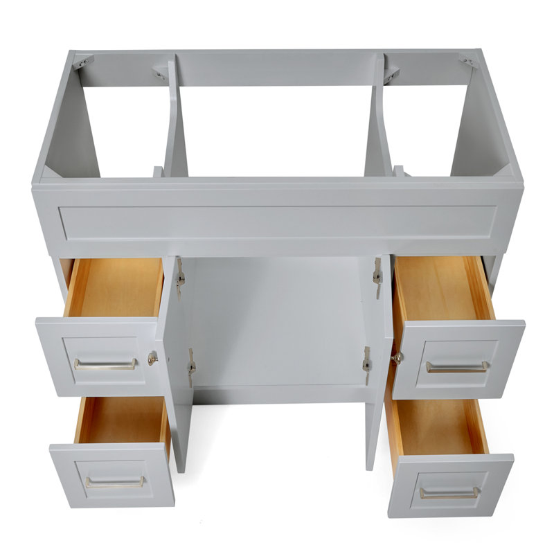 Base de meuble-lavabo simple 42 po Paulla, Gris