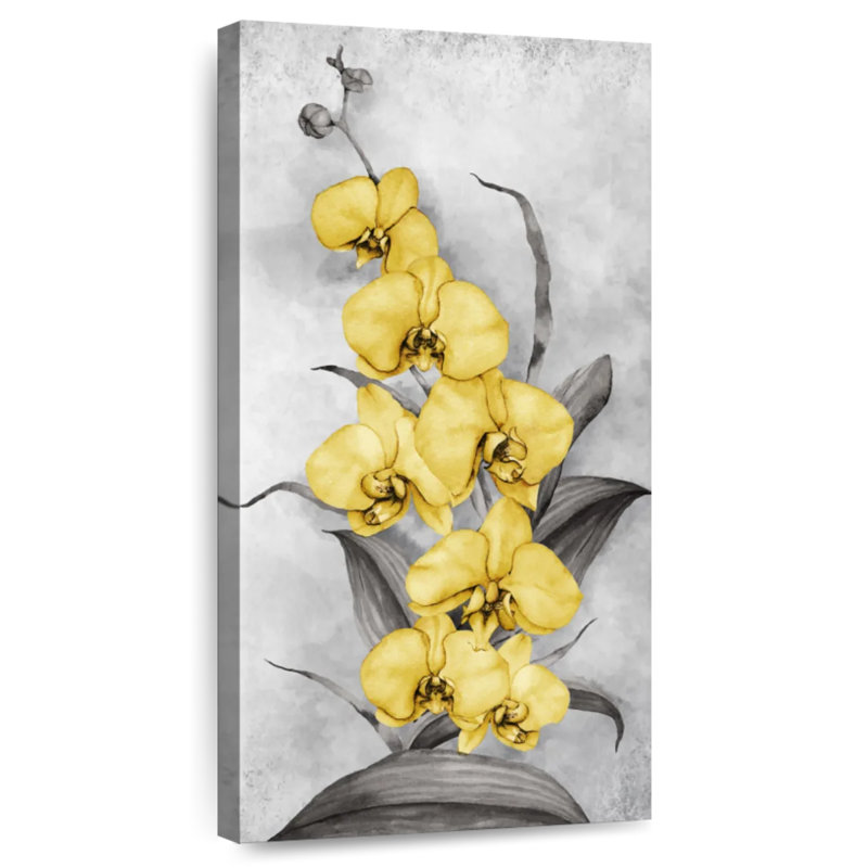 Orchidées jaunes sauvages, H 24 po x l 12 po
