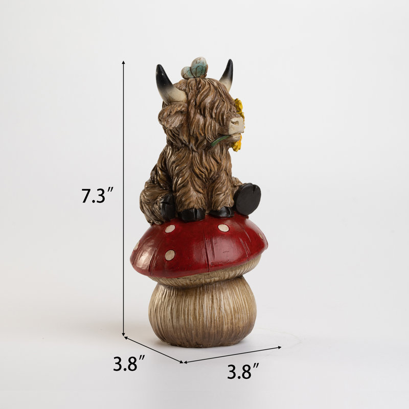 Figurine de champignon vache Highland
