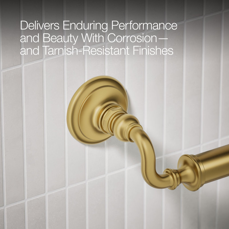 Artifacts Grab Bar, 42"W, Vibrant Brushed Modern Brass