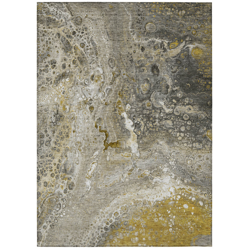 Fayme Washable Indoor / Outdoor Rug, Rectangle 2'6" x 3'10"