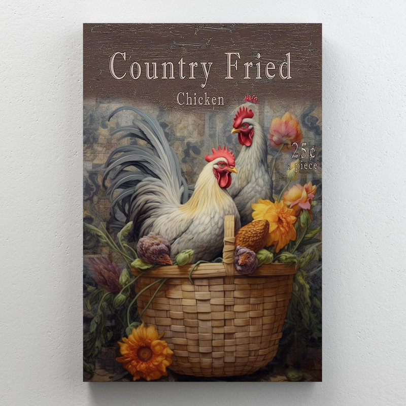 «Carmah Country Fried Chicken», impression sur toile, H 36 po x l 24 po x P 1,25 po