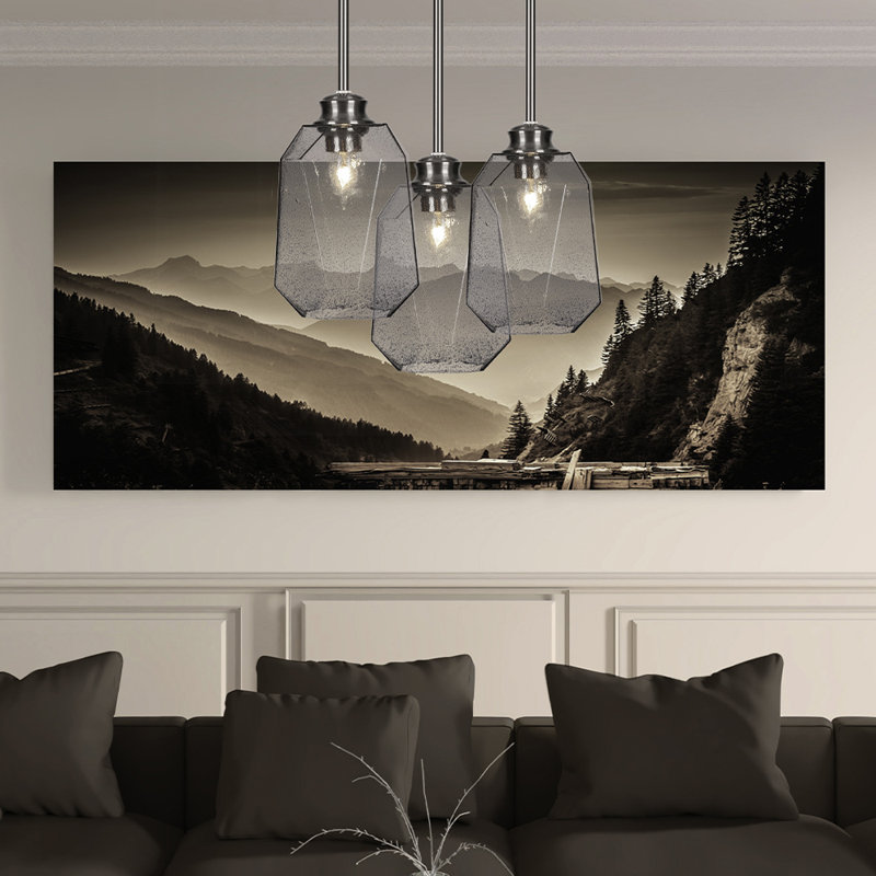 Luminaire suspendu Rocklin, À bulles, Nickel brossé