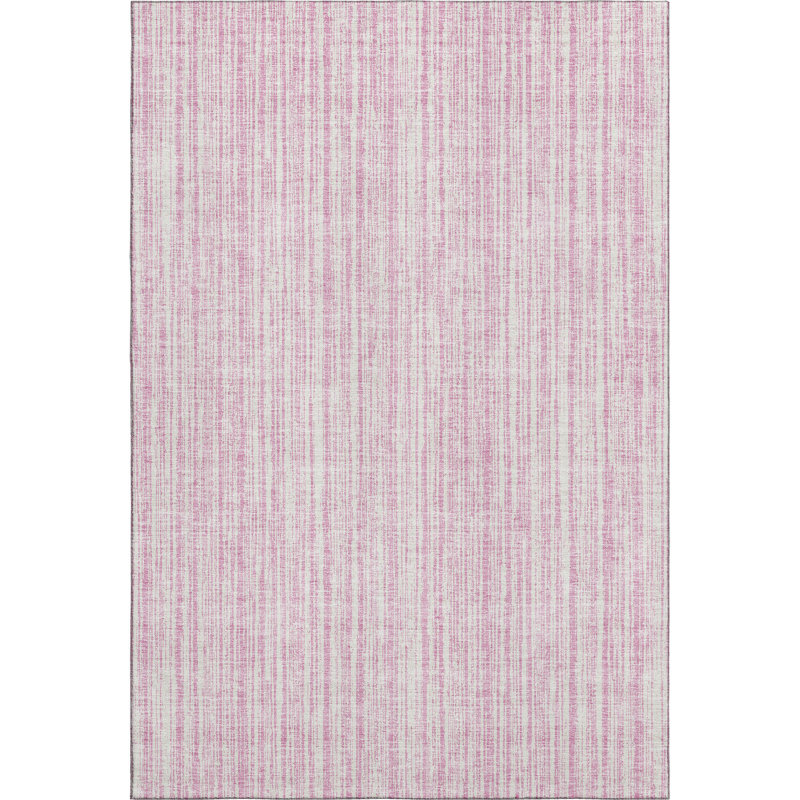 Premium Machine Washable Prisco Pink Rug, Rectangle 10' x 14'