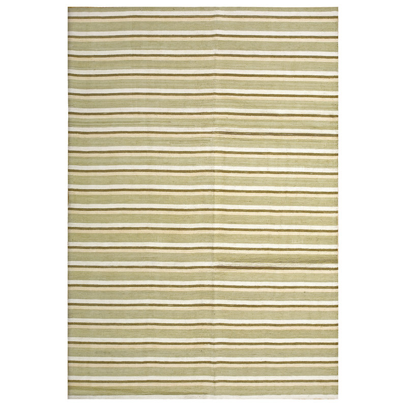 Hand Hooked Wool Striped Area Rug