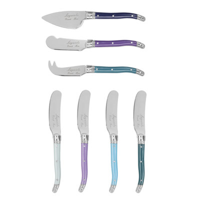 French Home 7 Piece Laguiole Cheese Knives And Spreaders - Warm Spice