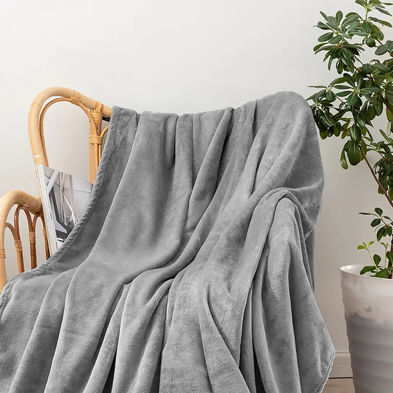 Couverture , Lit double, Gris