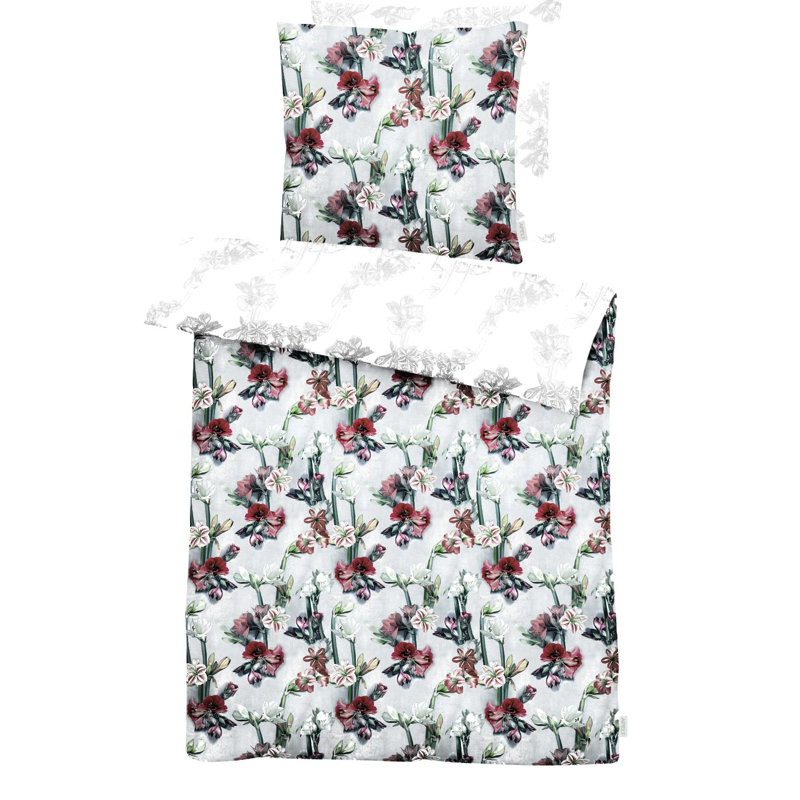 Vivienne Cotton Floral Duvet Cover, 155 x 220cm Duvet Cover