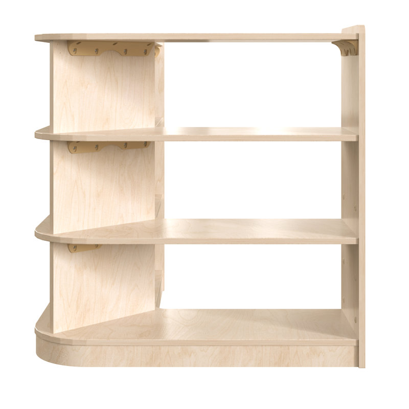 Bright Beginnings Natural Wood 3-Tier Corner Storage Unit