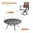 8-Person Round Outdoor Dining Set with 60" Dining Table and 8 Swivel PE Rattan Chairs & Cushions-123132479
