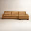 Canapé modulaire en cuir véritable 2 pièces Jonie-92300480-92300494
