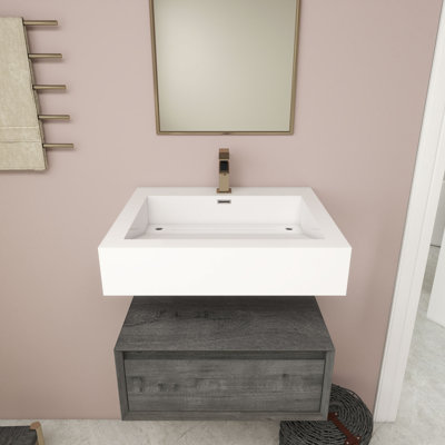 Alysa 24" Wall-Mounted Single Bathroom Vanity Set
