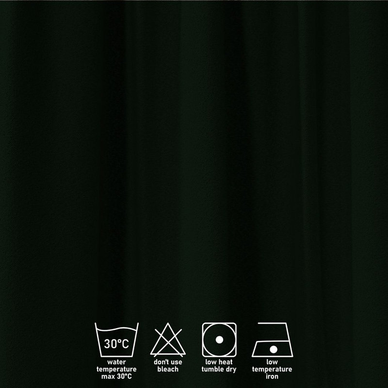 Extra Long & Extra Wide Polyester Decorative Curtain Single Panel, Duck Green, 52" W x 192" L