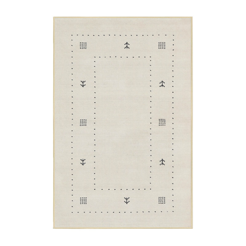 Tapis contemporain gris, Rectangle 2 pi x 4 pi