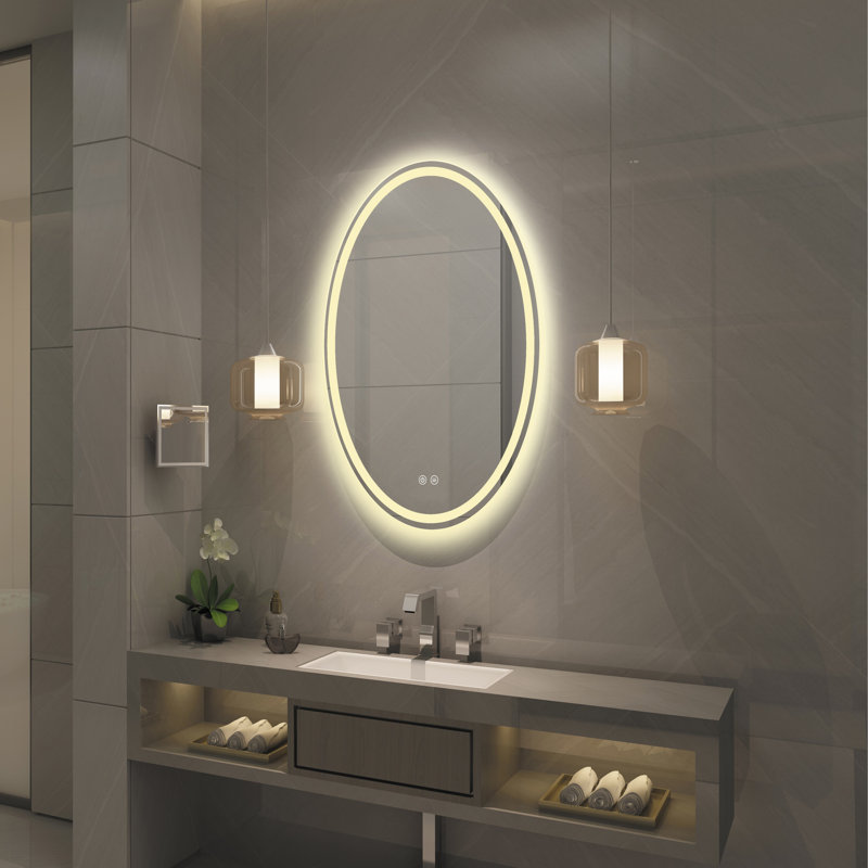 Bilol Glass Frame Mirror, 32" x 24"