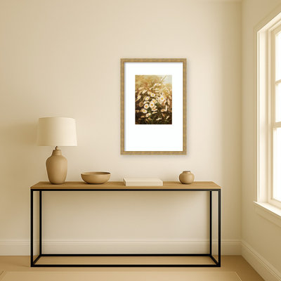 «Daisies» par Ellen Thayer Fisher par Ellen Thayer Fisher, reproduction d'art encadrée sur bois