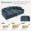 Canapé modulaire rembourré en velours côtelé Wynter-303940183