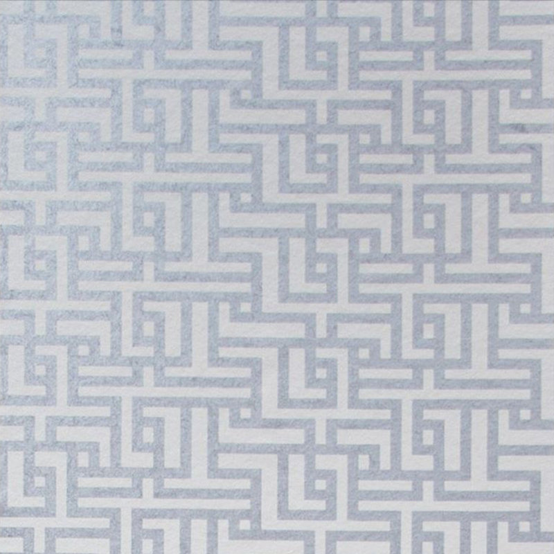 Zen Geometric Metallic Wallpaper Roll, Chalk