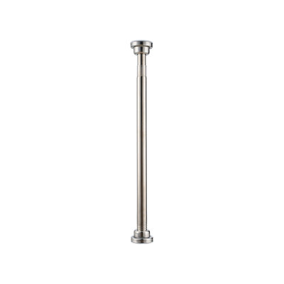 Natural Stainless Steel Adjustable 45 cm Bay Window Single Curtain Rod