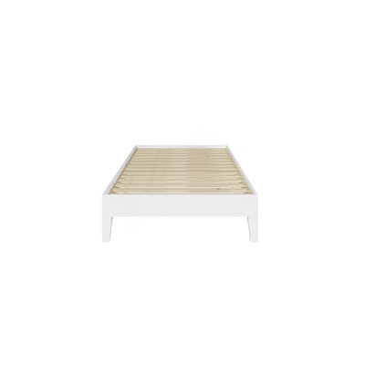 Lit plateforme simple - blanc