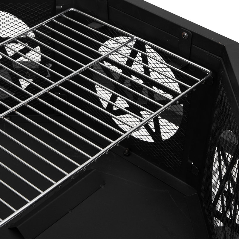 Round Iron Charcoal Fire Pit