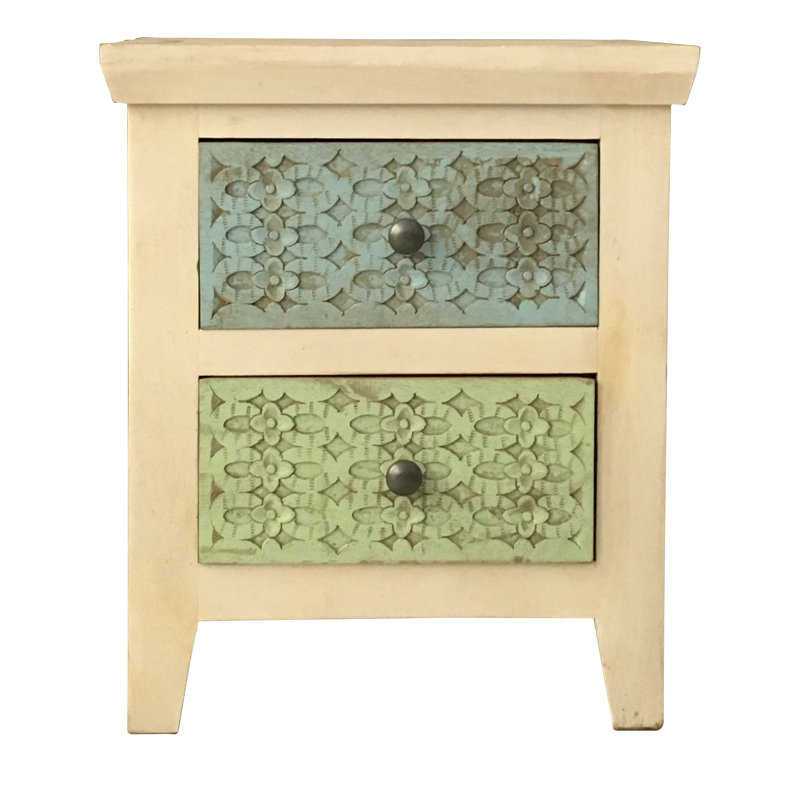 Falconer 56cm W Solid Wood Bedside Table