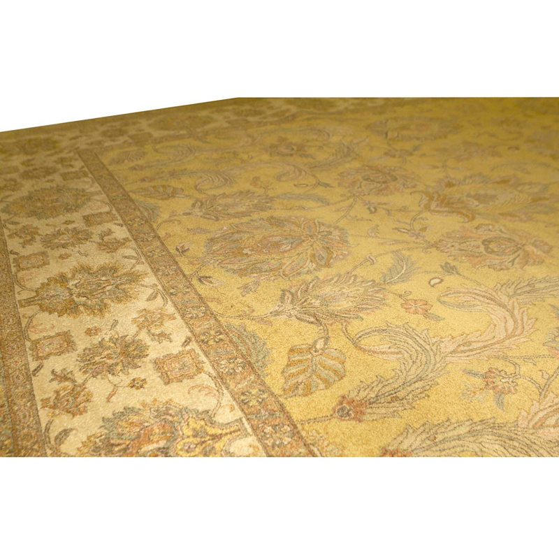 Wool Oriental Area Rug in Cream