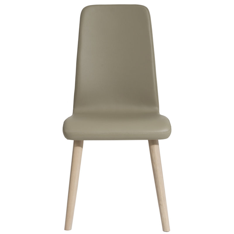 Dermott 47cm H Upholstered Side Chair, Sage Green, Light Oak