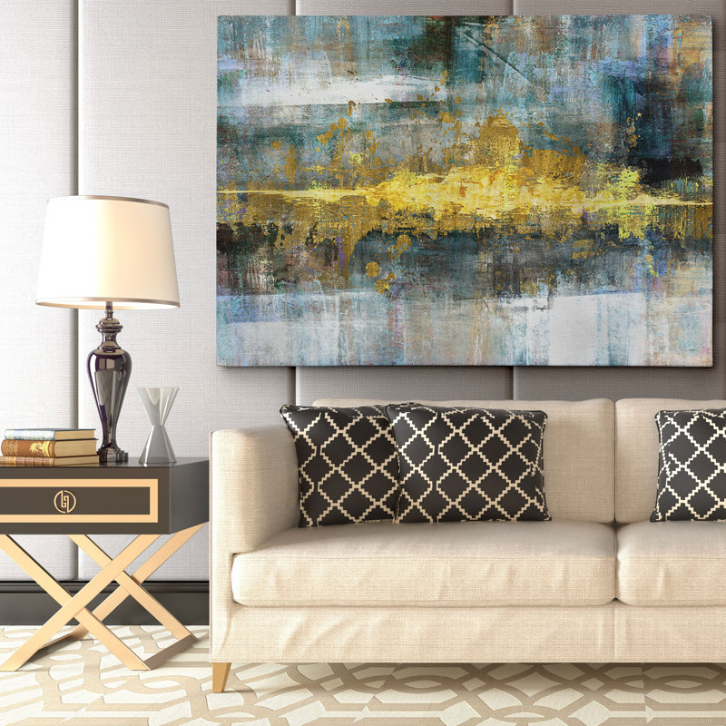 « Frequency », reproduction de peinture, H 32 po x l 48 po x P 1,5 po, Toile tendue
