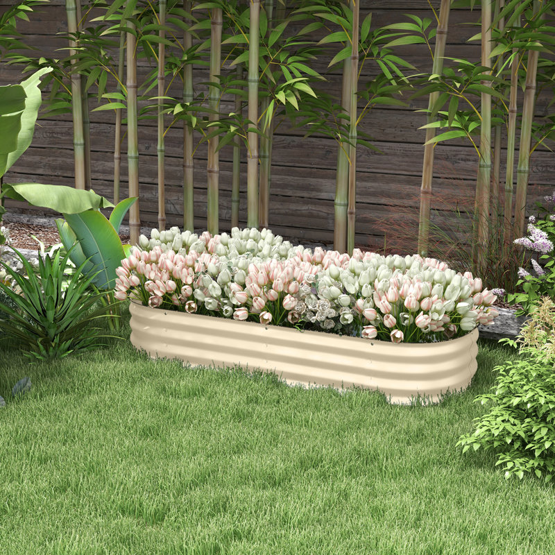 Sairah Raised Garden Bed, Cream, 16.5'' H x 94.5'' W x 23.5"D