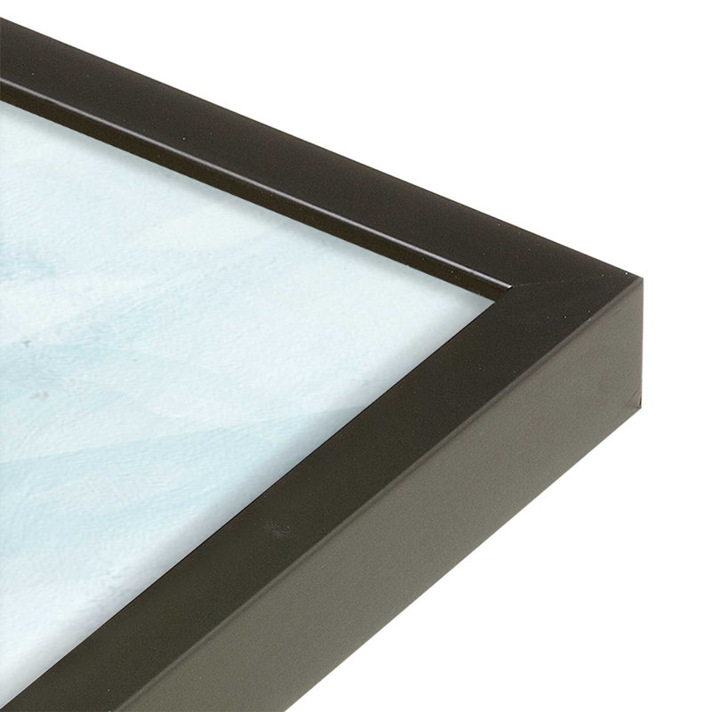 «Serene Seaside Pastels II», reproduction sur toile, H 13,5 po x l 13,5 po, Cadre photo noir simple