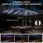 Parasols de patio double face avec base HOMSHADE - Parasol de table d'extérieur très grand avec 15 lumières RVB multicolores à DEL avec support, parasol surdimensionné pour terrasse, piscine, cour arrière-129871009