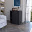 Chariot-bar moderne noir avec 6 supports et grande tablette de rangement