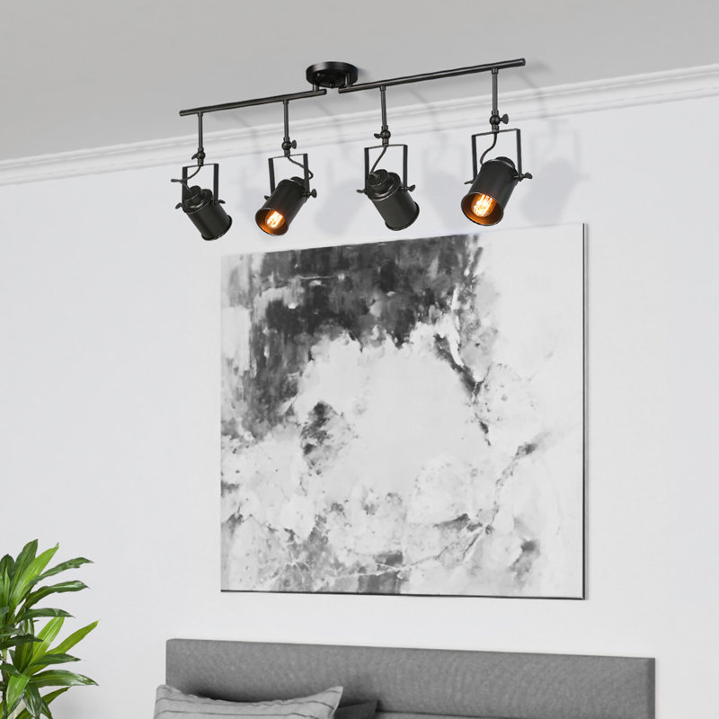 36.4'' 4 -Light Fixed Track Track Kit with Adjustable Head