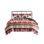 Édredon très grand / très grand lit - Motif d'ours rustique et de flocon de neige réversible en faux vison lavable à la machine pour une literie confortable à l'envers-120953415