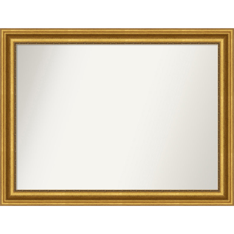 Miroir de salle de bain Jashawna, 34,75 po x 45,75 po, Doré