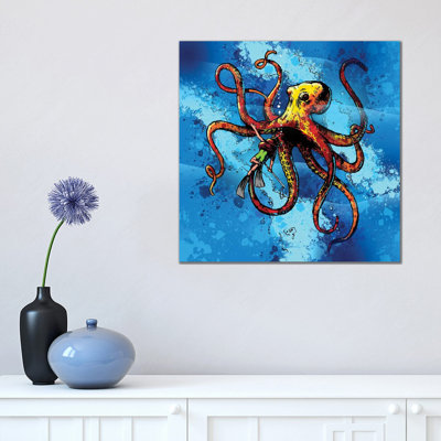 Octopus From The Deep 1 Piece Wrapped Canvas Painting
