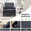 Fauteuil rembourré avec rangement intérieur pour accoudoirs-448415067