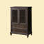 Armoire à vin en bois massif 33,86 "de style américain, luxueuse et élégante