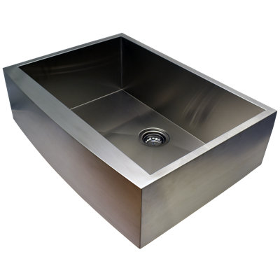 Alpha International 21.5'' W Single Bowl Stainless Steel Farmhouse Kitchen Sink