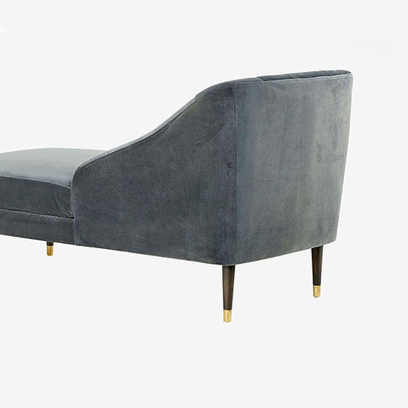 Chaise moderne et élégante, Gris bleu, Orienté à gauche (vu de face)