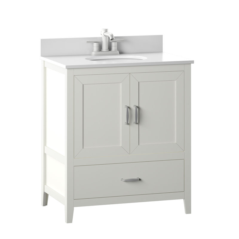 Ensemble de meuble-lavabo simple 30 po Ahner, Blanc
