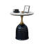Table d'appoint Bridgeview - Table d'appoint ronde avec plateau en faux marbre et base piédestal en métal