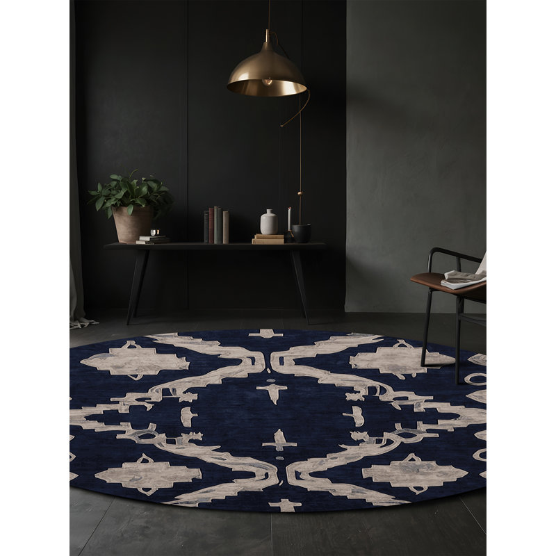 Silky Soft Plush Gray Area Rug, Round 3'