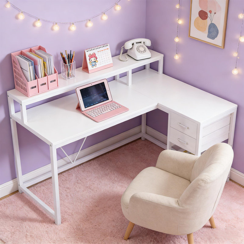 Bureau (sans tabourets), Blanc