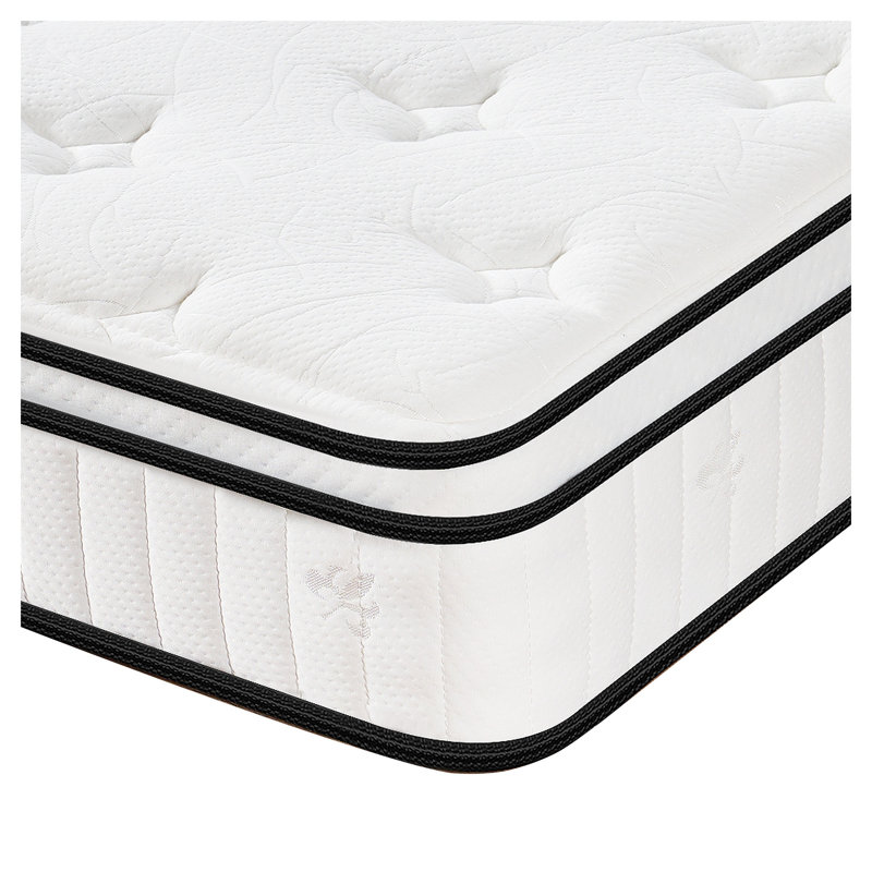 Queen Size 12-Inch Hybrid Mattress with Individually Wrapped Pocket Springs and Foam Comfort Layers
